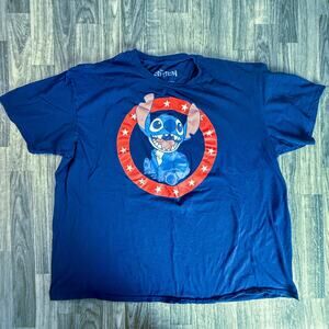 Disney Stitch Big & Tall 3XL Graphic Tee Navy Stars Circle – Lilo & Stitch Fan
